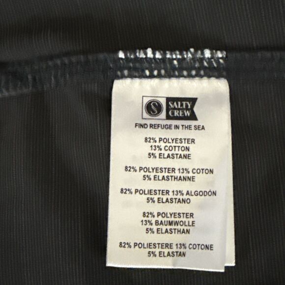 Salty Crew Drifting 2 Cargo Hybrid Walk Shorts Mens SZ 28 Black - Picture 4 of 12